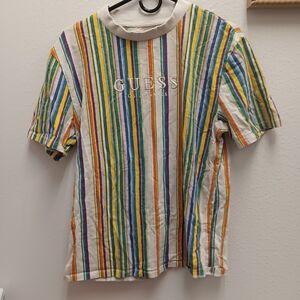 Guess Multicolor Striped Short Sleeve Tee